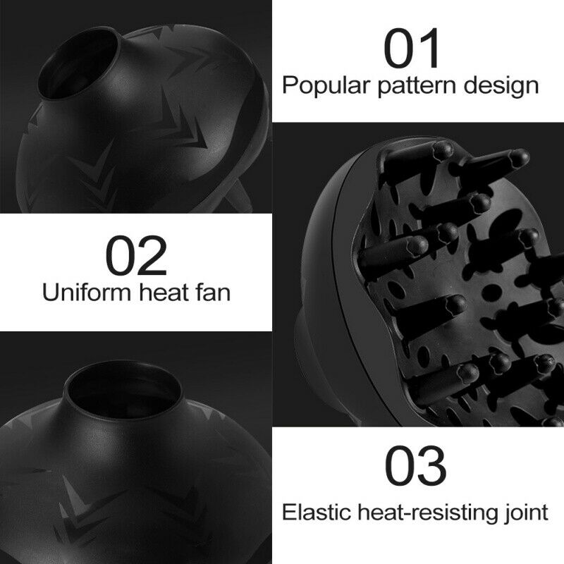 Universal Blower Hairdressing Salon Curly Hair Dryer Diffuser Tool Bump Black
