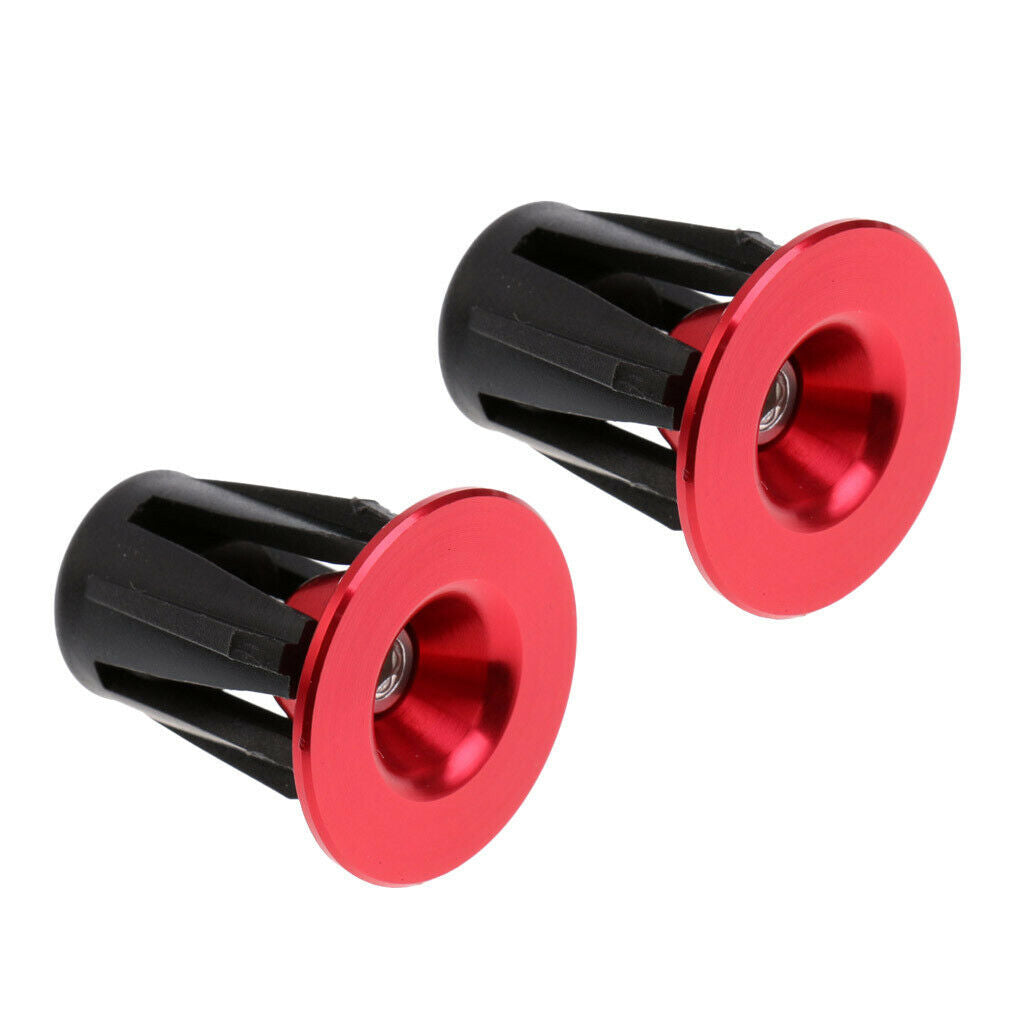 2 Pairs Handlebar End Plugs Caps Stoppers - Aluminum Alloy -MTB Bike Bicycle