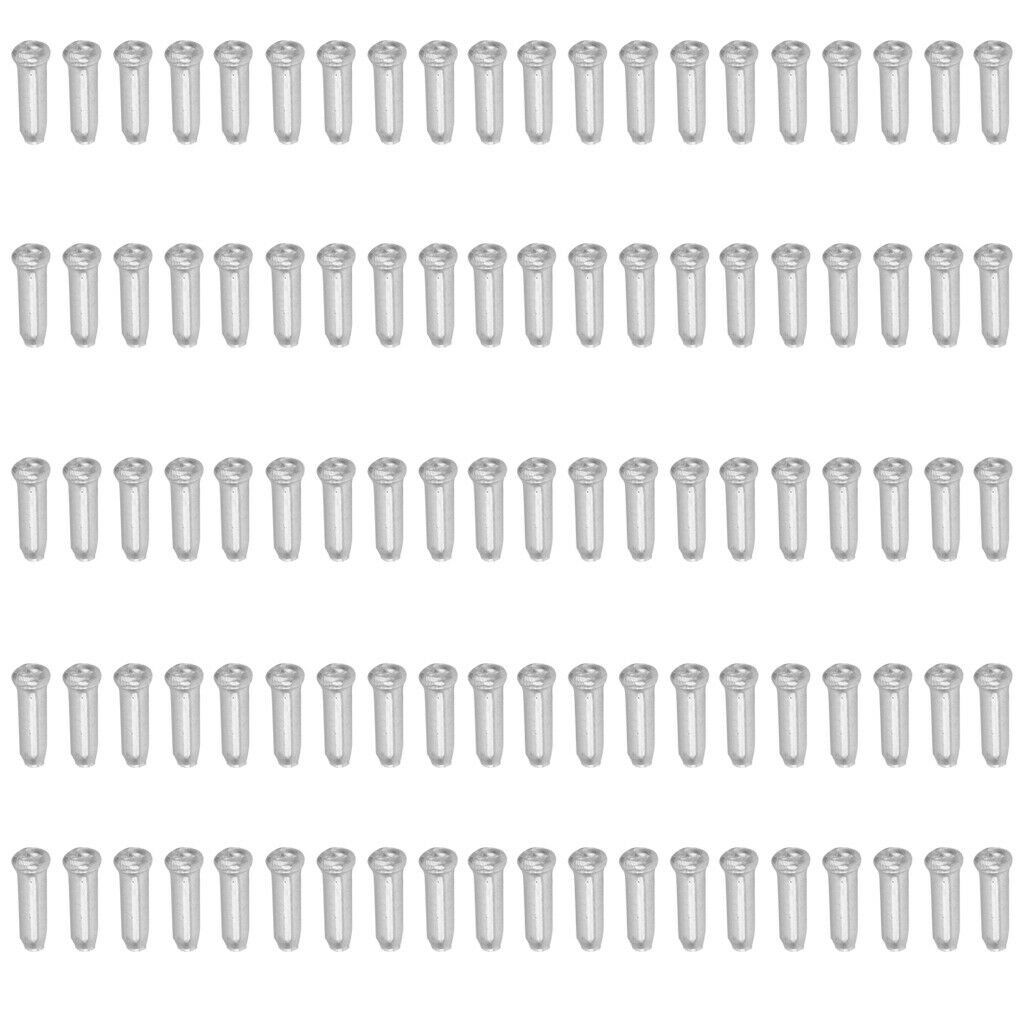 100Pcs Premium 10mm Bike Cable End Caps Bicycle Derailleur Ends Brake Crimps