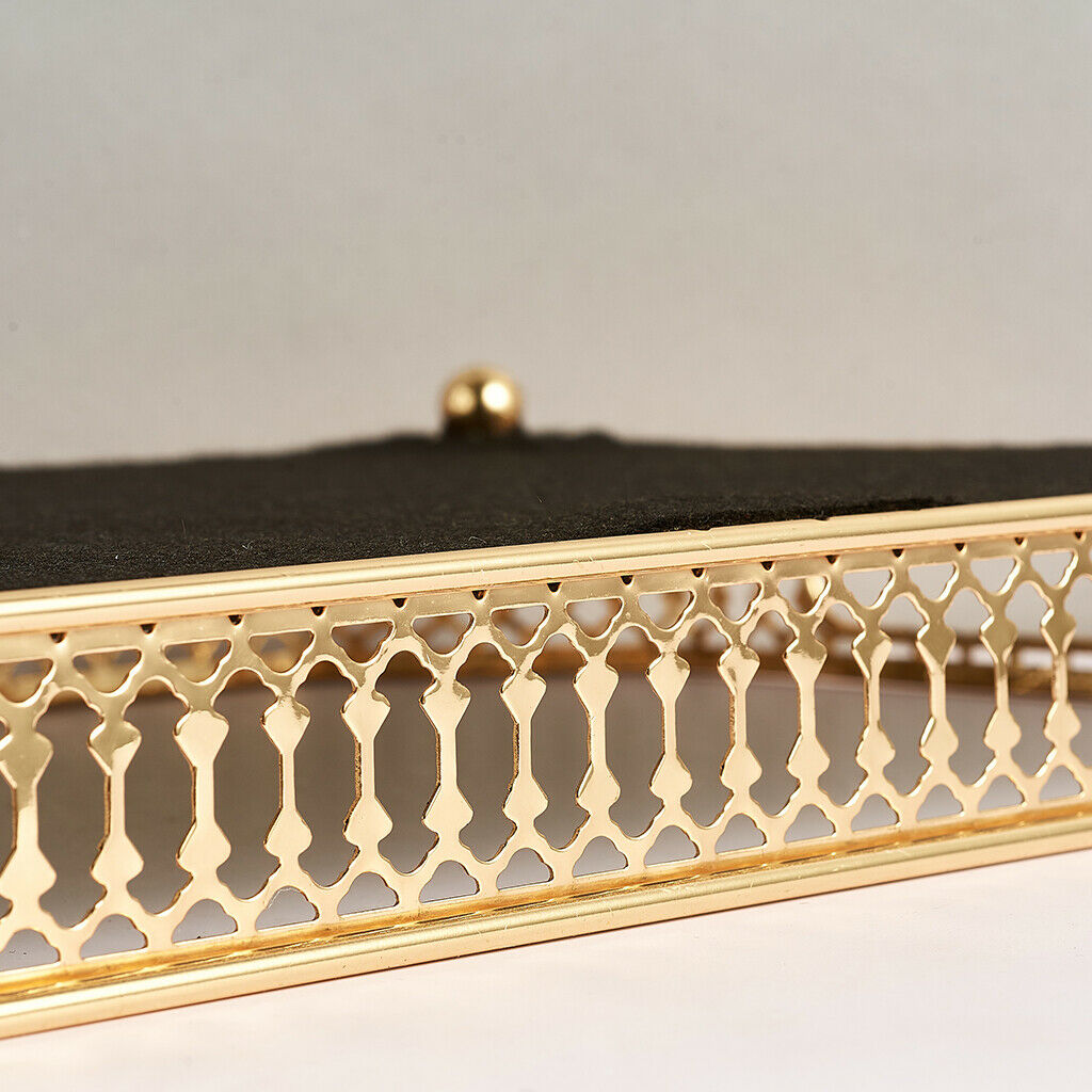 Vanity Tray with Eight Corner Metal for Dresser Bedroom Countertop Organizer