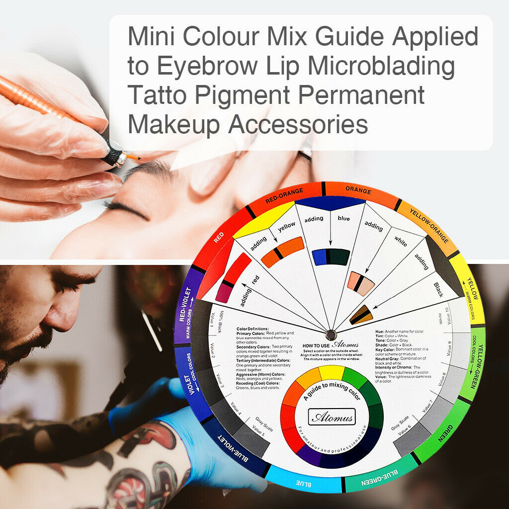 Color Mixing Guide Wheel for Paint Matching /Pigment Blending Palette Charts