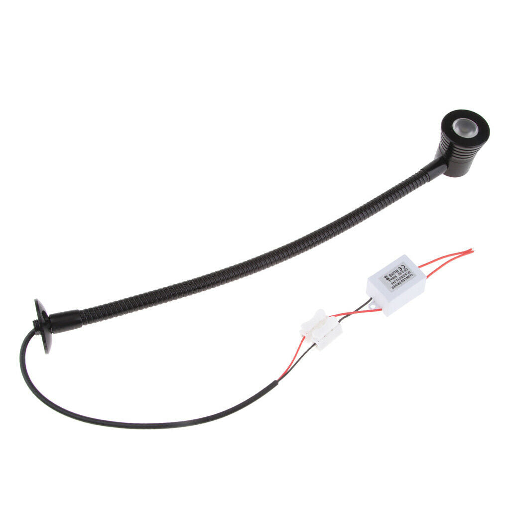 2 Pcs Gooseneck Map Light Chart Light - Cool White 2 Watt LED for Car, Truck,