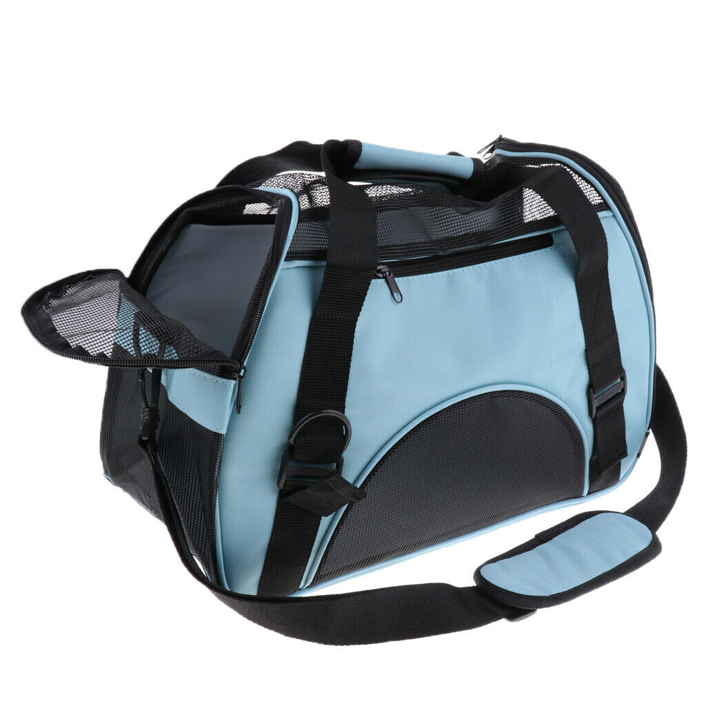 Small Dog Cat Carrier Outdoor Travel Tote Dog Supplies Carriers Totes Blue