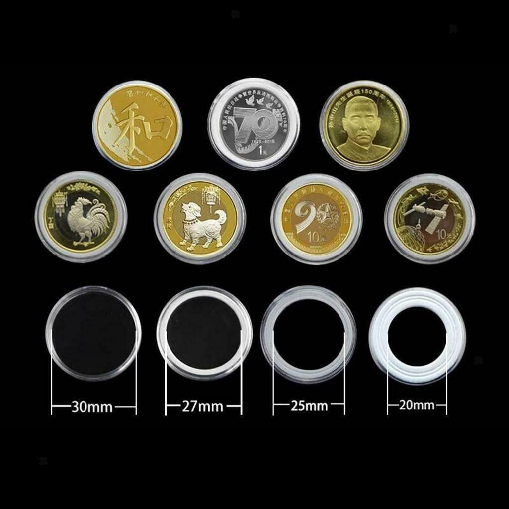Clear Coins Display Storage Box Collectible Case For Certified Coin Black