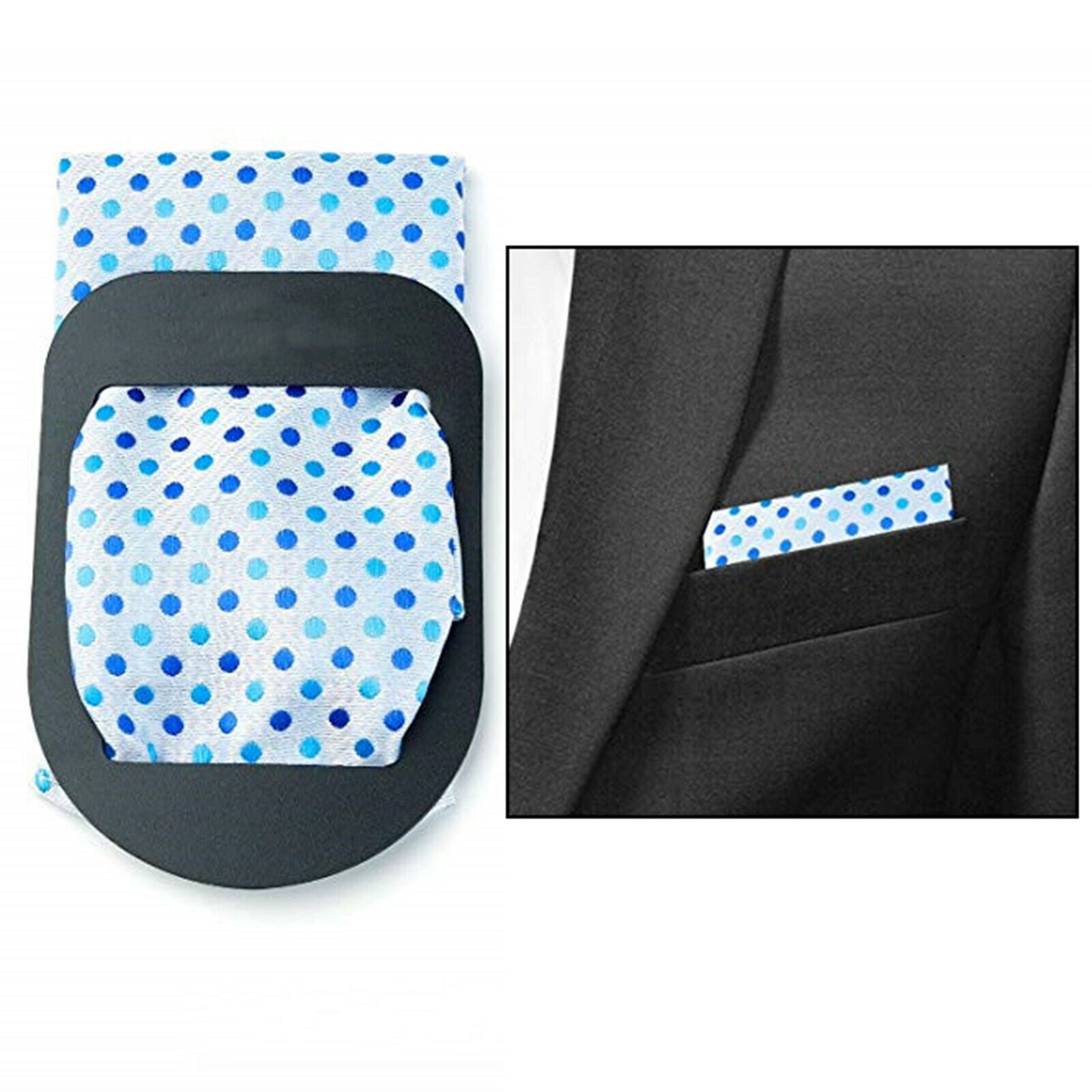 3pcs PE Durable Pocket Square Holder Handkerchief Pocket Square Organizer 8x12cm