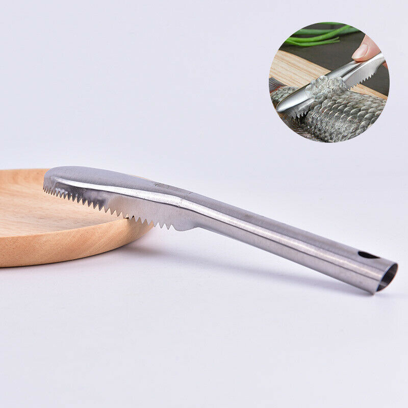 1PC Stainless Steel Fish Scale Remover Cleaner Scaler Scrapers & Kitchen .l8