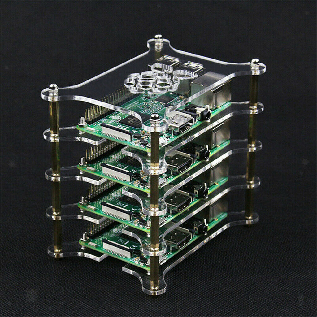 4-layers Acrylic Cluster Case Fit for Raspberry Pi 4B / 3B+ / 3B / 2B / B+