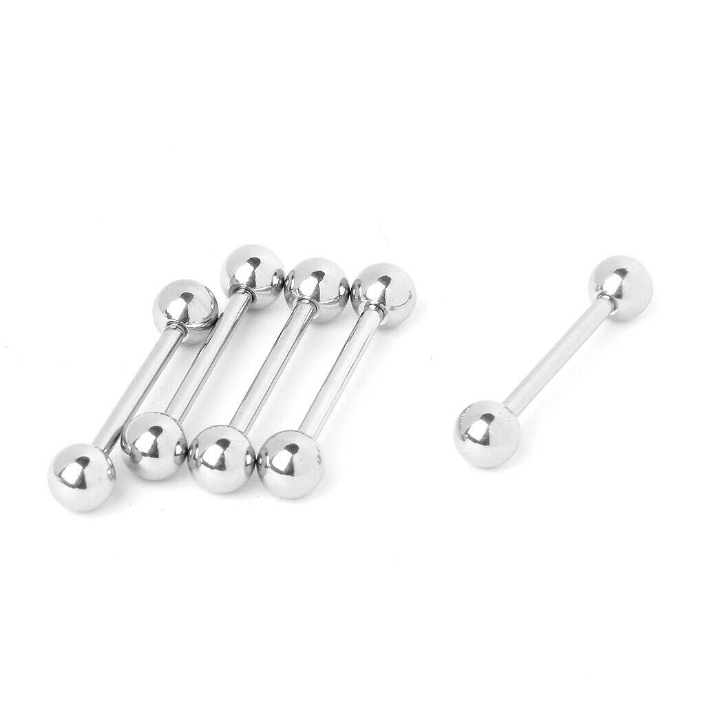 Lots 5 14 Gauge 16mm Ball Titanium Anodized Barbell Tongue Ring Labret Stud