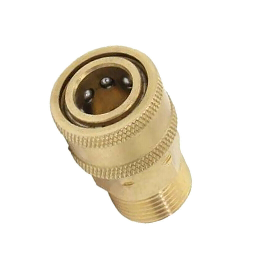 1Pack Quick Connect M22 to 1/4'' Male Connector for Car Pressure Washer Brass