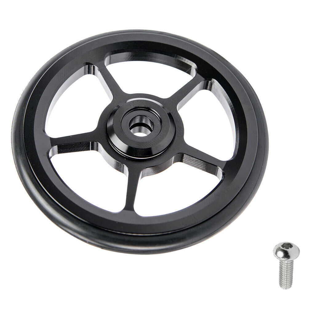3 Pieces Bike Easy Wheels Easywheel for Brompton Cycle Components Black