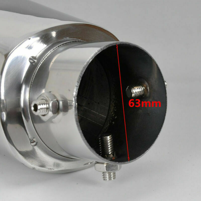 Universal Straight SS304 Auto SUV Exhaust Tails Rear Tail Silencer Tip Pipe 63mm