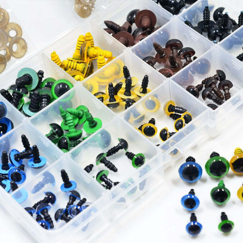 140pcs 8 12mm Plastic Safety Eye Box For Teddy Bear Toys