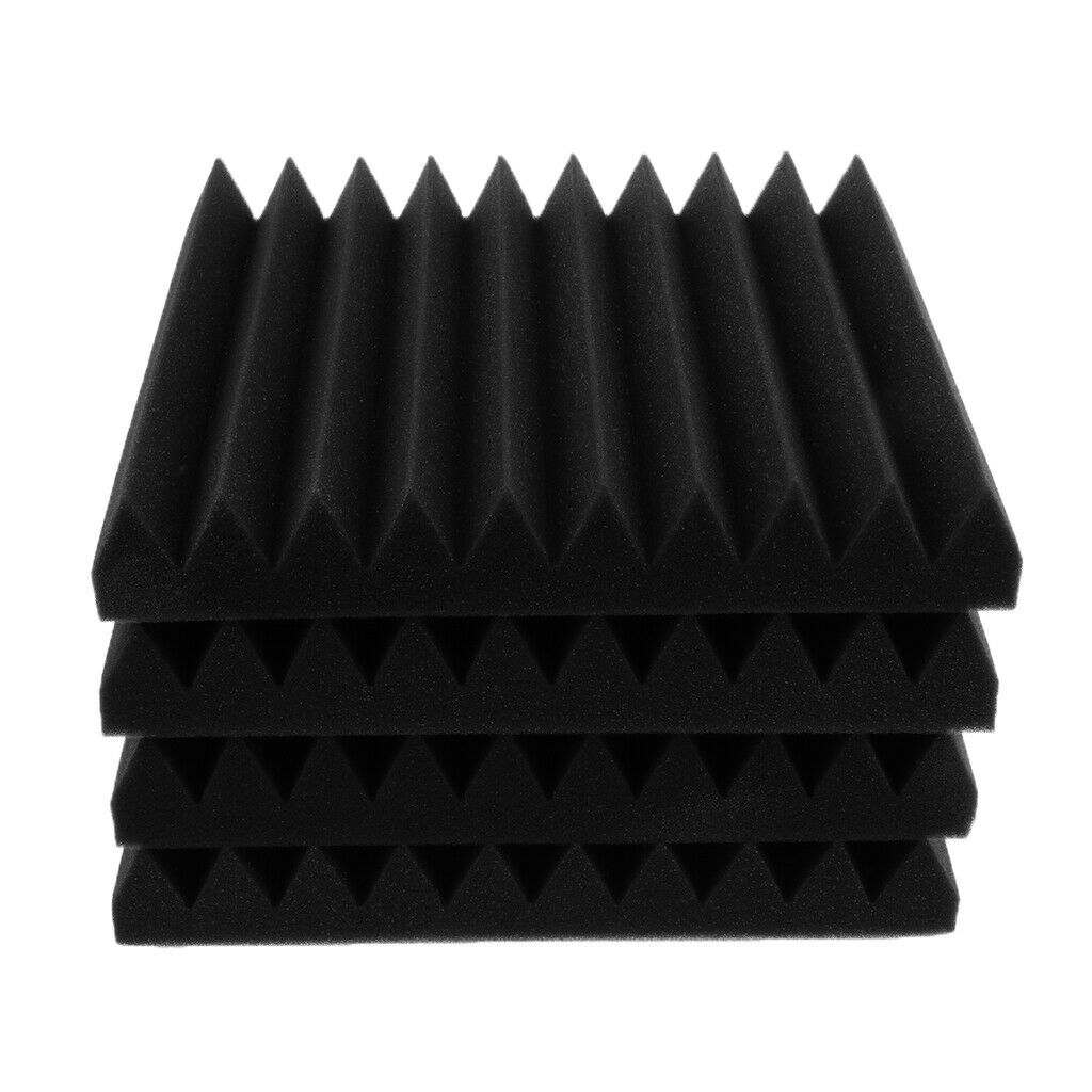 8pcs/Pack Black Wedge Sound Absorption Professional Acoustic Foam Panels