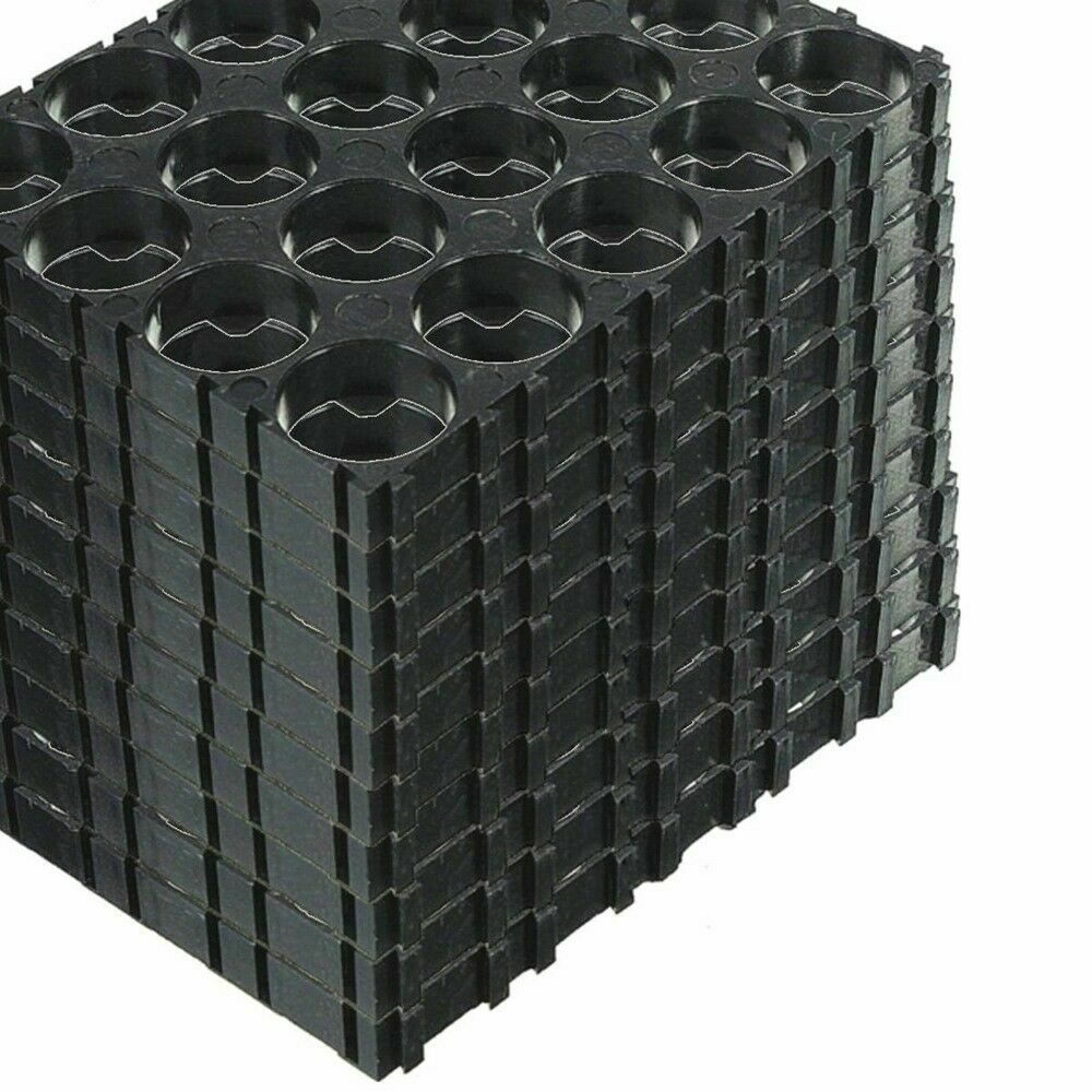 50Pcs 4x5 Cell 18650 Batteries Spacer Radiating Shell Plastic Holder Bracket BK