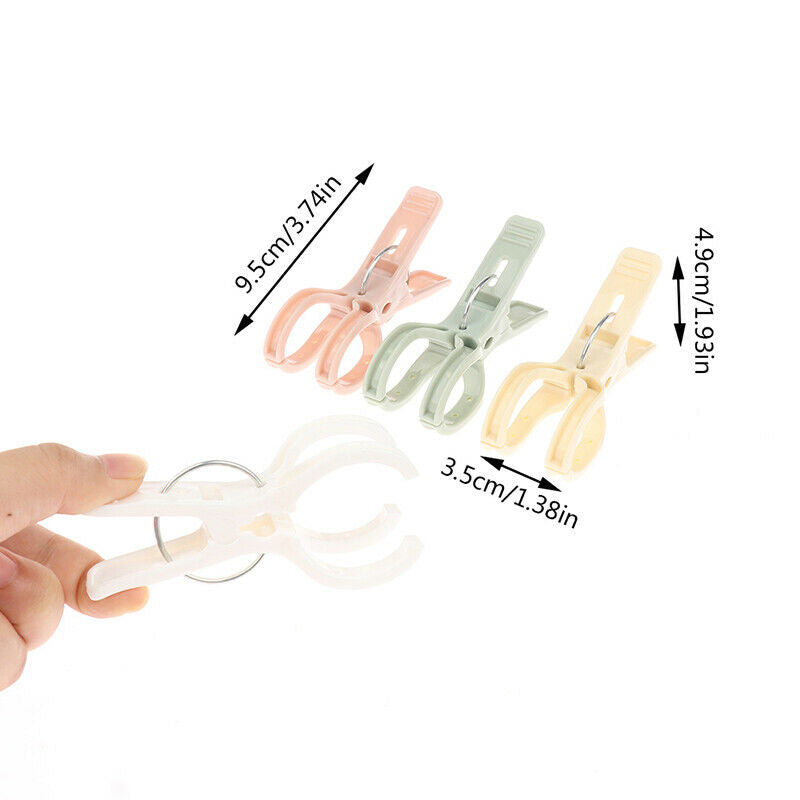 4x Pegs Big Clothes Towel Pins Large Duty Clips Plastic Windproof Laundry Han TL