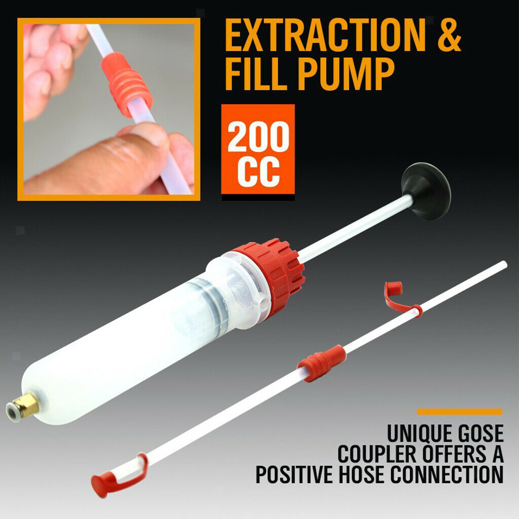 200cc Fluid Extractor Filling Manual Pump Oil Syringe Vacuum Fuel Transfer