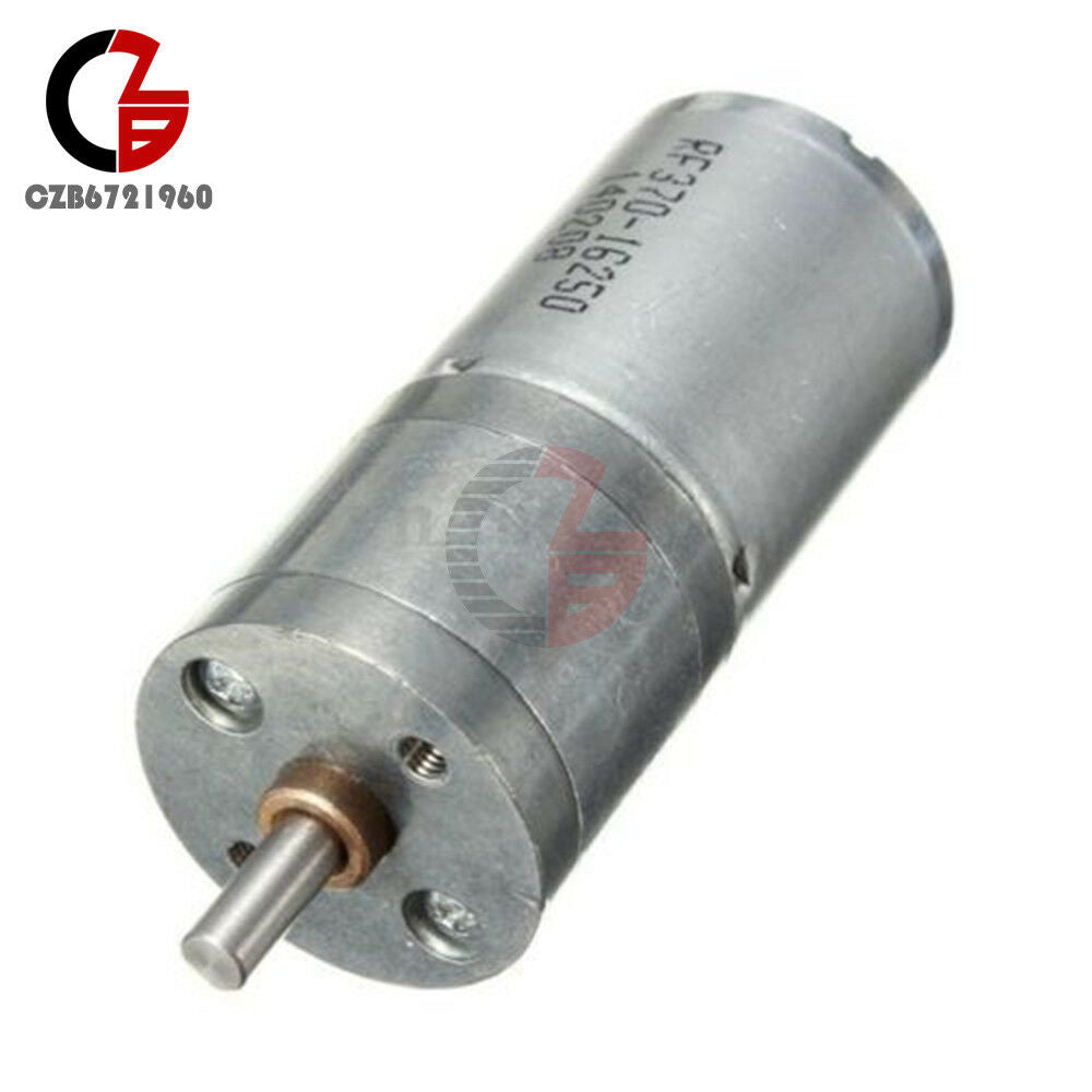 Micro Speed Reduction Gear Motor Electric 12V DC 60RPM Powerful Torque 25mm Dia