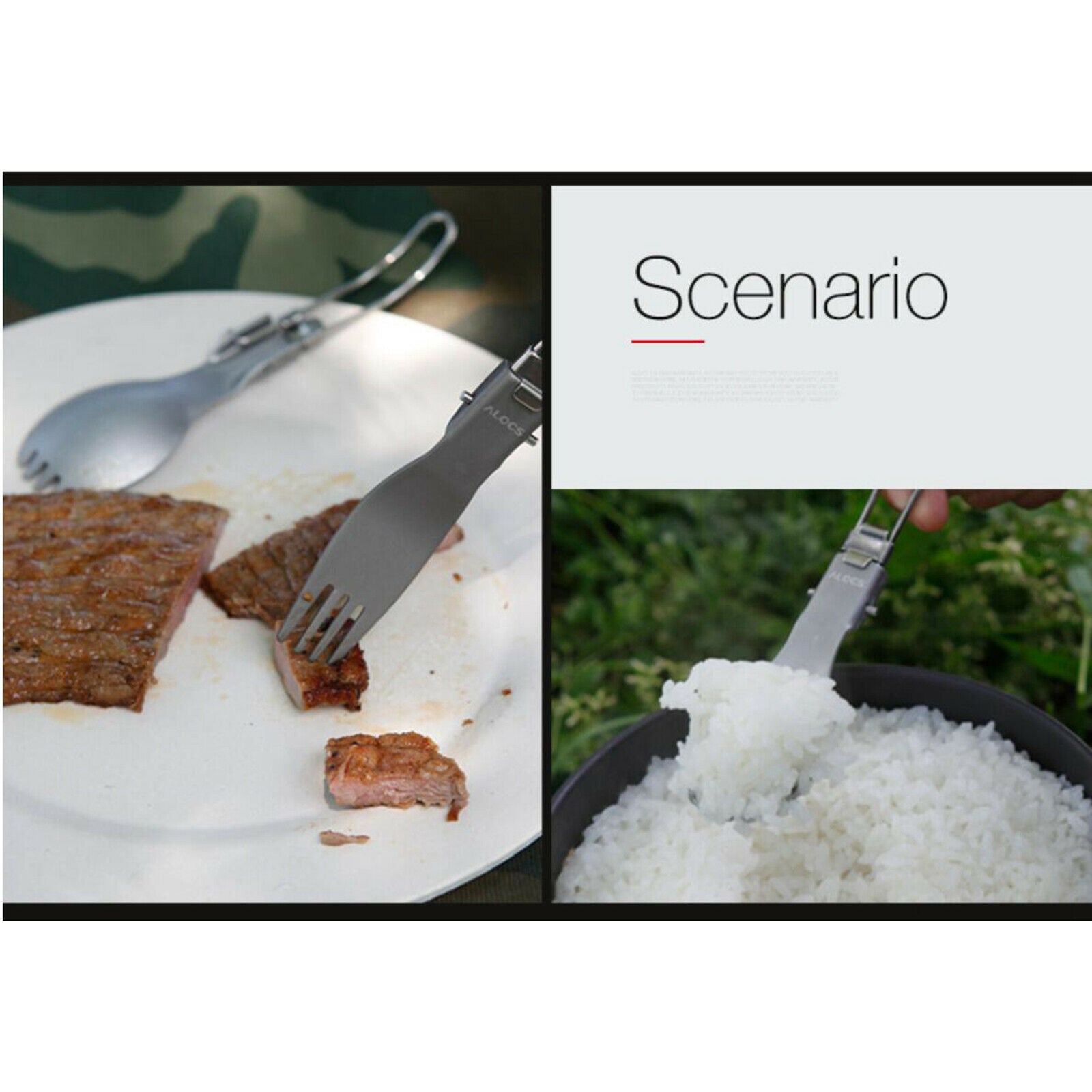 Camping Tableware Chopsticks Spoon Fork for Travel BBQ Backpacking Hiking