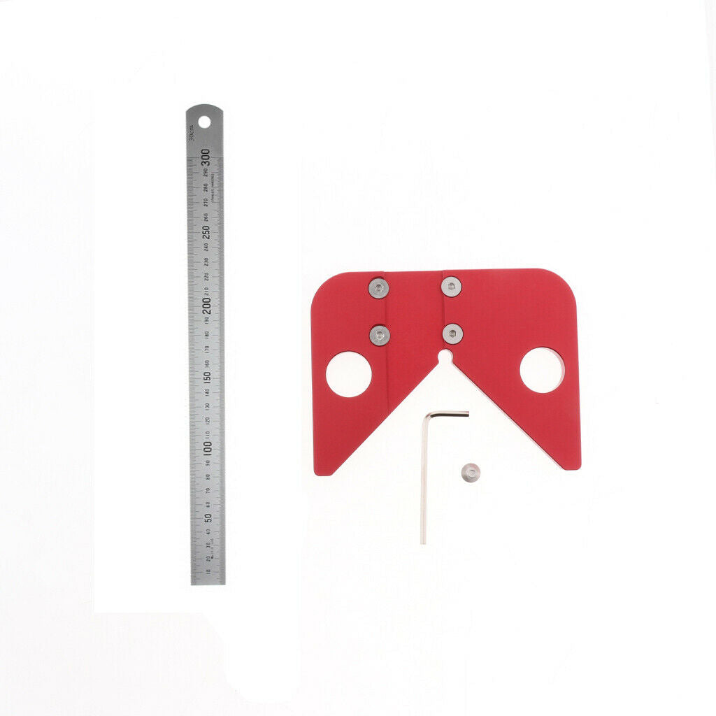 45 Degree Rond Center Line Drawing Ruler Woodworking Center Scriber Carpenter