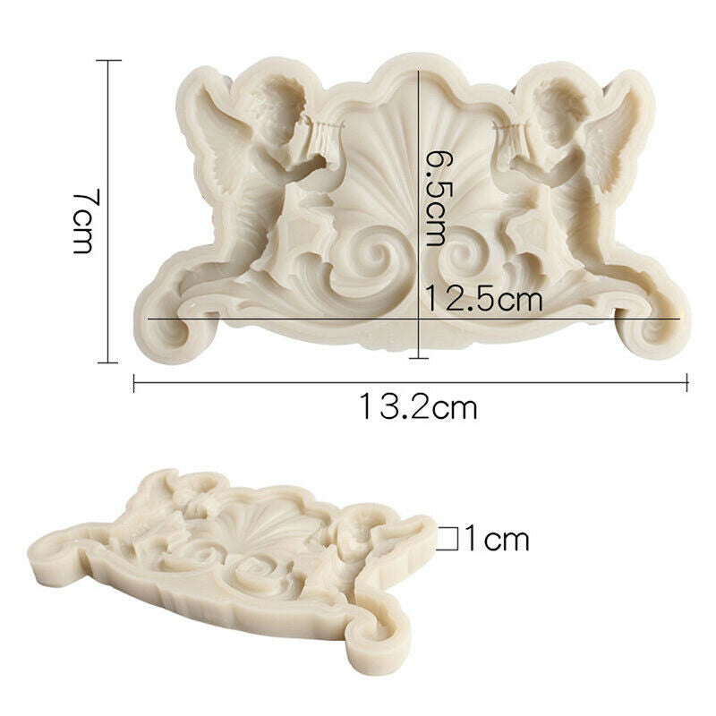 Angel silicone fondant mold cake decorating tool clay gypsum aroma wax mo.l8