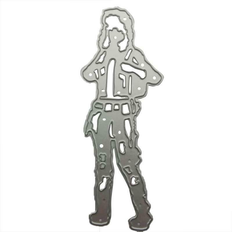 Sport Girl Metal Cutting Dies Stencil DIY Scrapbooking Album Paper Card Template