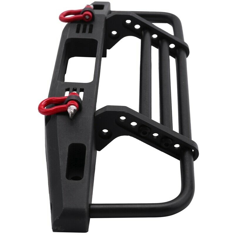Adjustable Metal Front Bumper with 2 LED Light for 1/10 RC Cler Traxxas 4 DefeG7