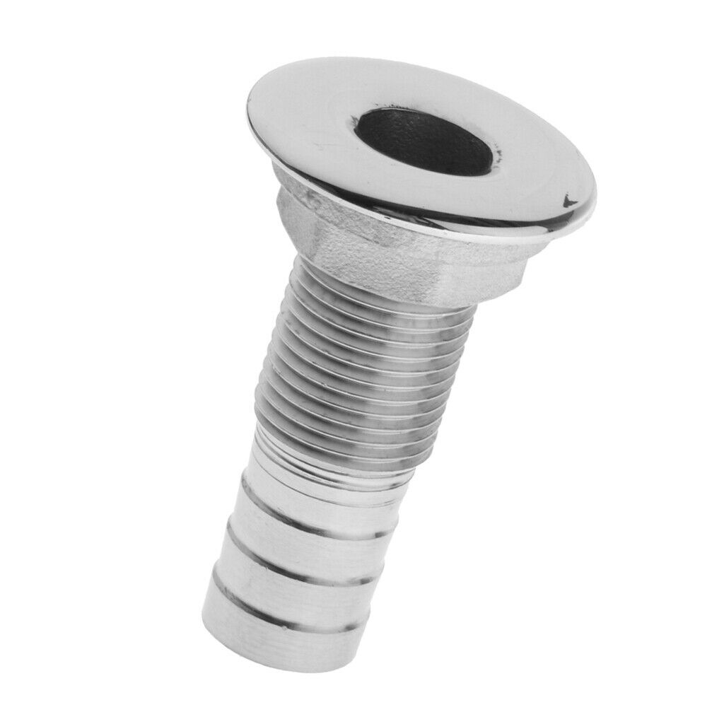 Stainless Boat Thru Hull Fitting Polished Head for Boat Yacht 1/2 Inch