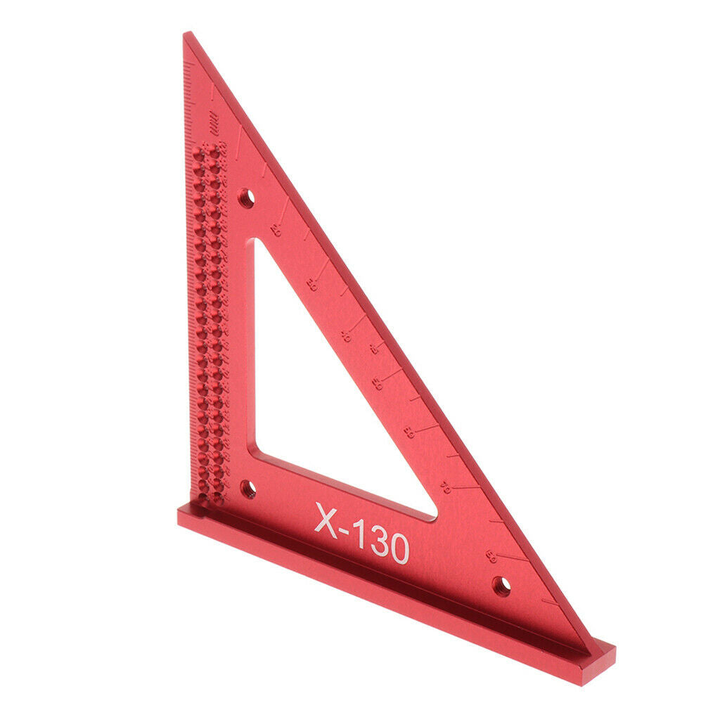 Metric Aluminum Alloy Carpenter Triangle Square Ruler Heavy-duty 12.8x18cm