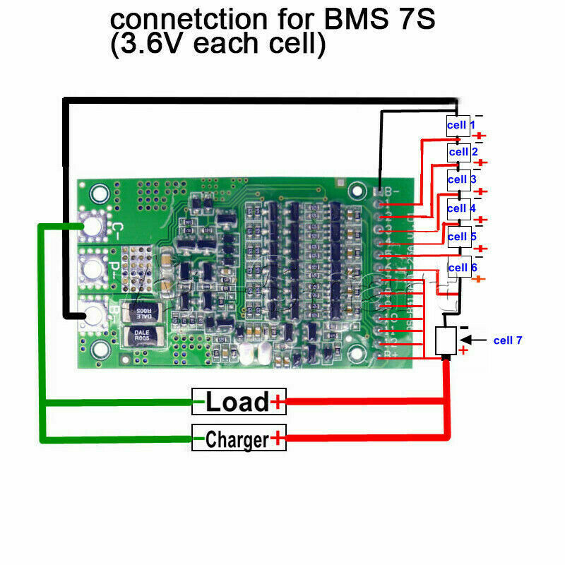 3.7V 25A BMS 6S 7S 8S 9S 10S 13S 18650 Polymer Lithium Battery Protection Board