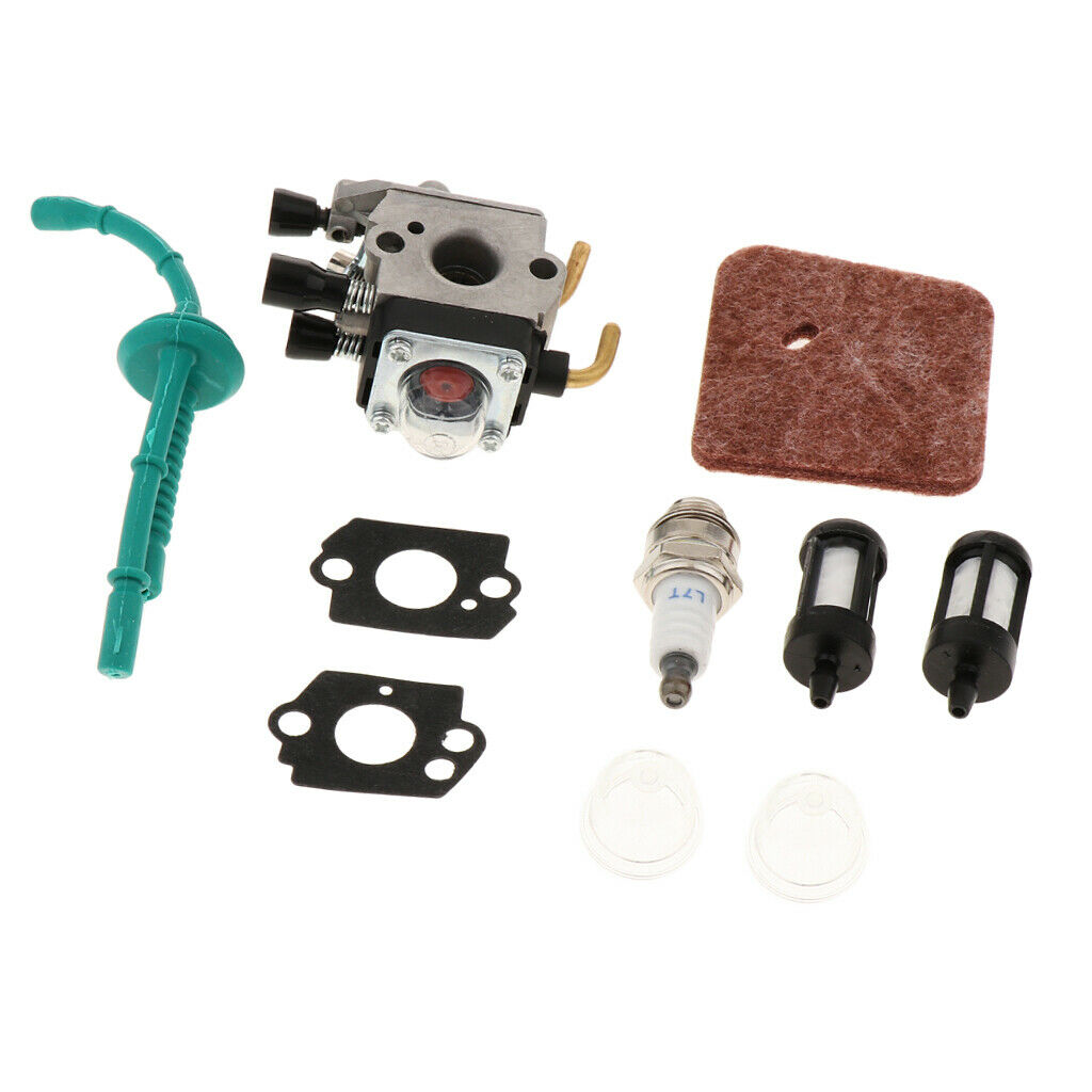 Carburetor with Air Filter Fuel Line Kit for STIHL FS38 FS45 FS46 FS55 KM55 HL45