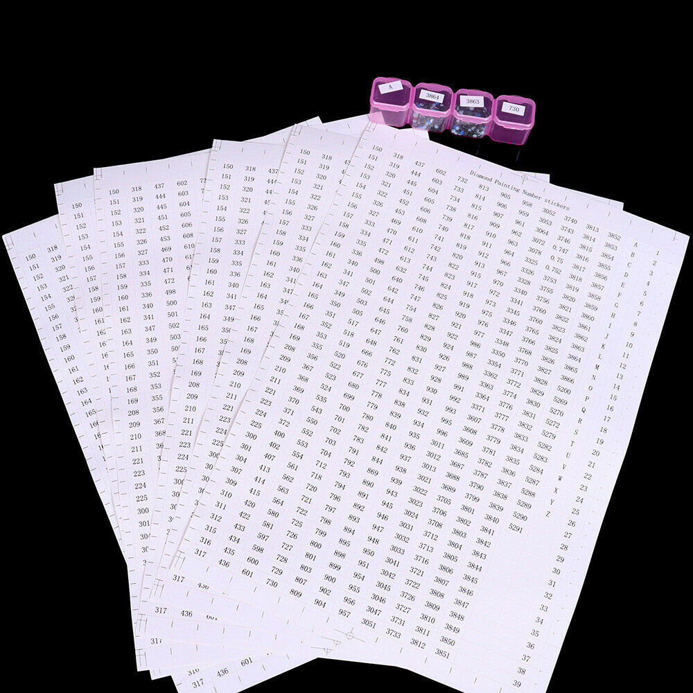 5D Diamond Painting Label Stickers Number Embroidery Storage Mark Tools DIY
