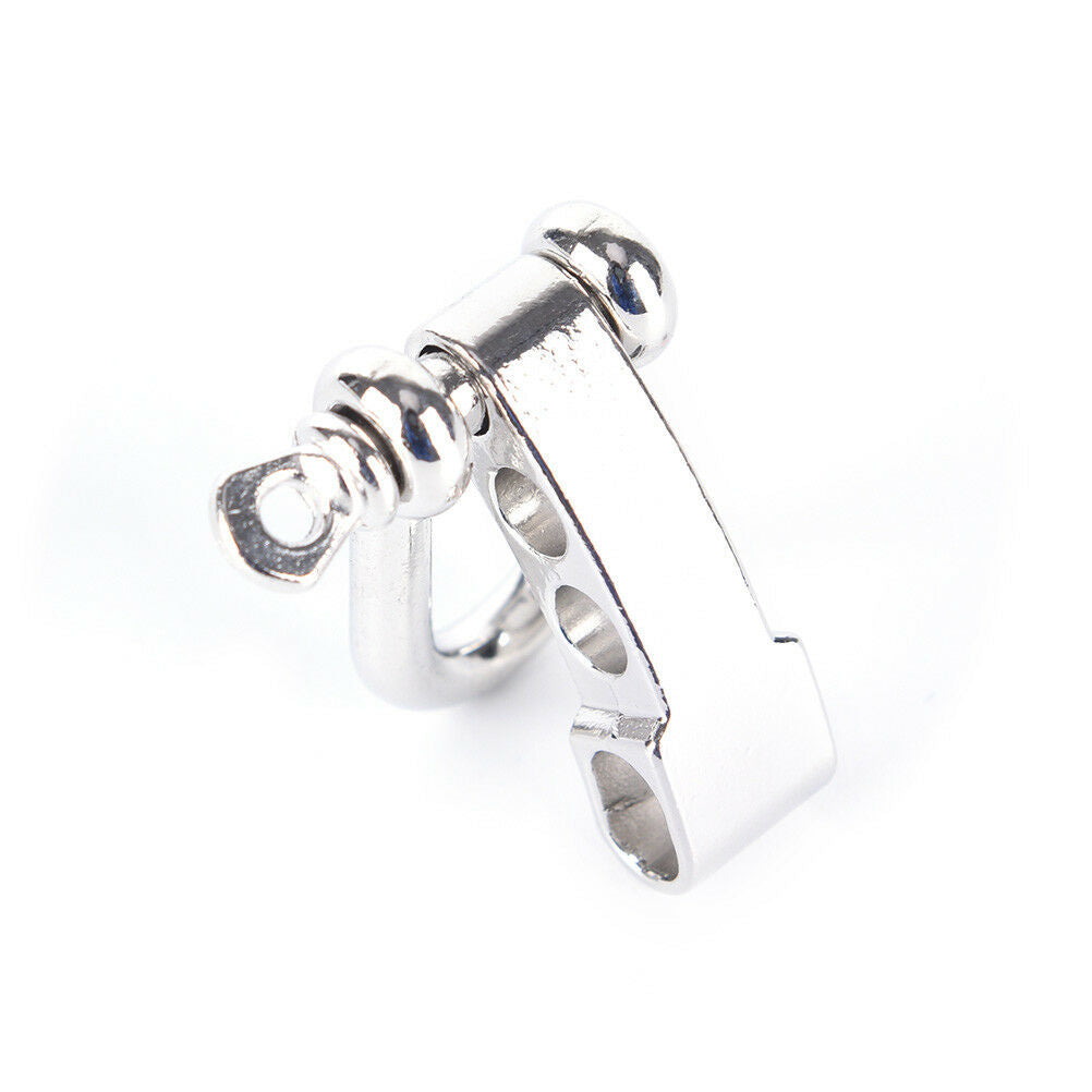 2pcs Stainless Steel U Shaped Shackle Buckle Adjustable Paracord Bracelets.l8