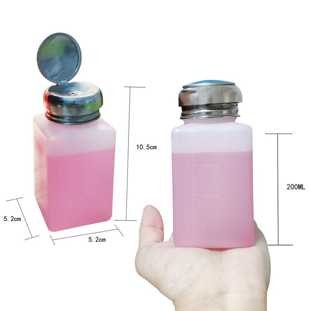 4x One-touch Makeup Remover Press Bottle Alcohol Acetone Liquid Dispenser
