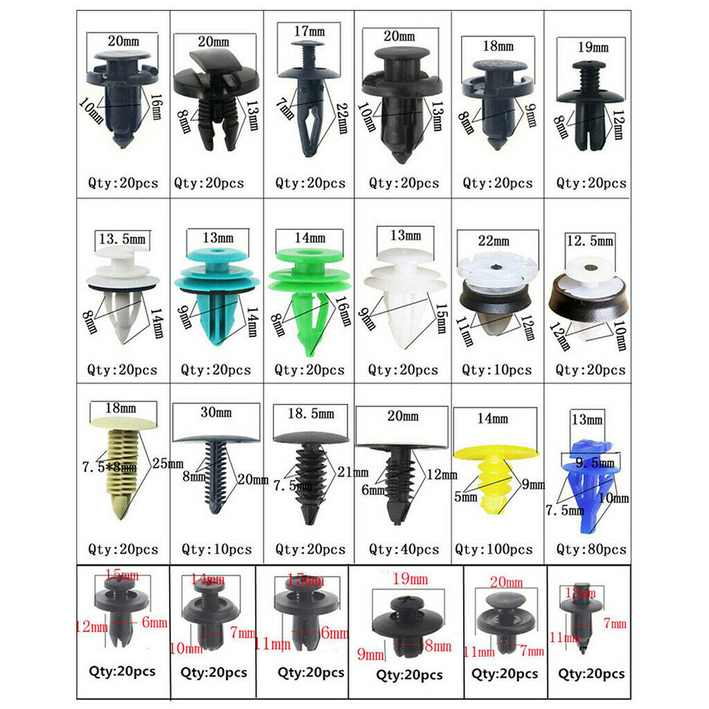 620PCS Car Fasteners Clips Automobile Vehicles Durable Panel  Repair
