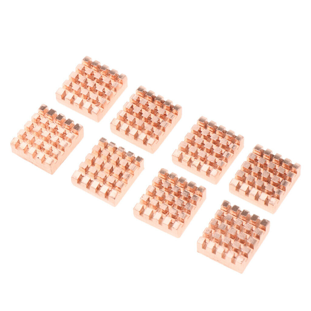 8x Pure Copper Heatsink DDR RAM Cooler Heat Sinks Radiator Cooling Fin