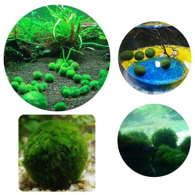 Artificial Moss Ball Fish Tank Aquarium Decor Ornament 2.5-4.5cm Natural Plants