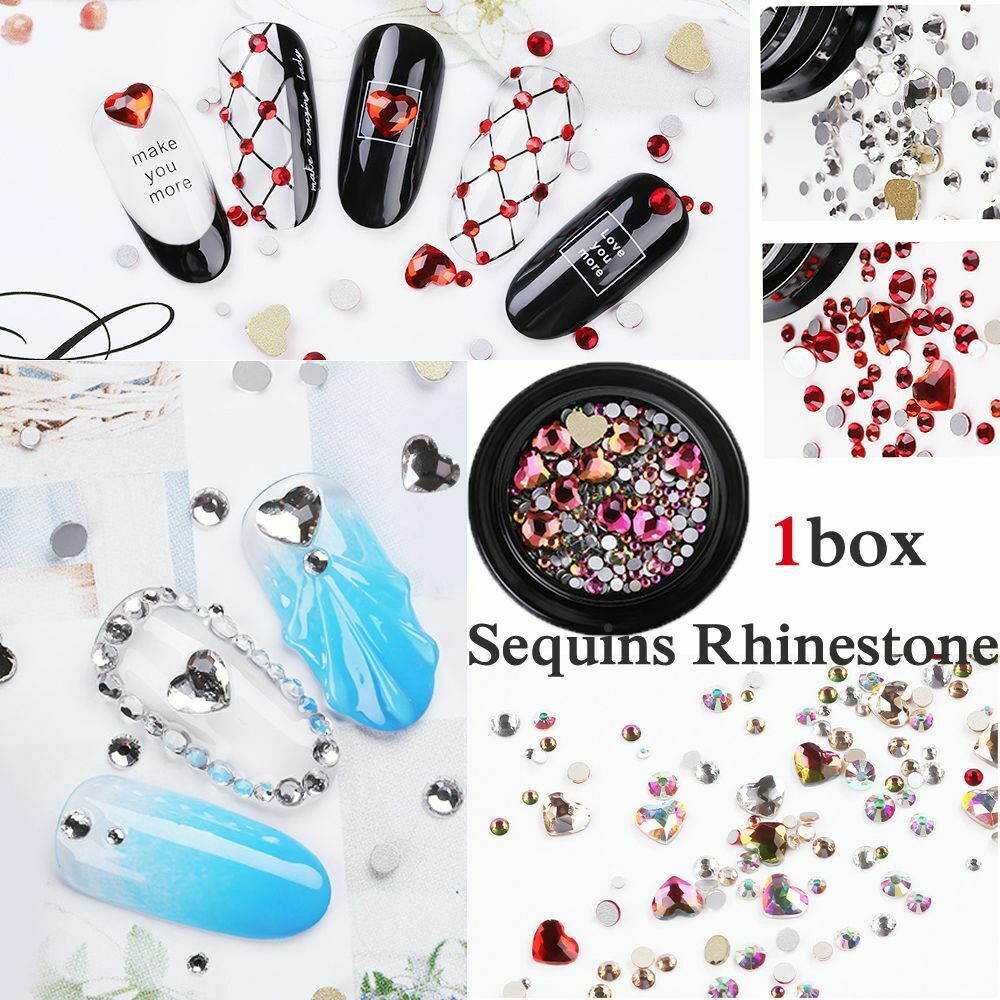 Stone Nail Glitter Sequins Mixed AB Rhinestone Crystal Gems Face Body Adornment