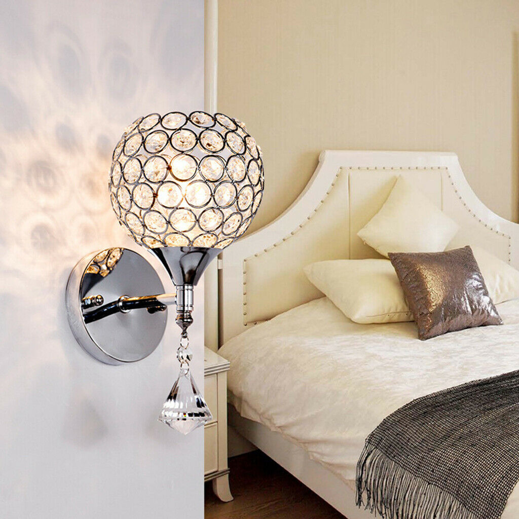 Luxury Crystal Wall Lamp Bedside Sconce Light Loft Study Corridor Decor