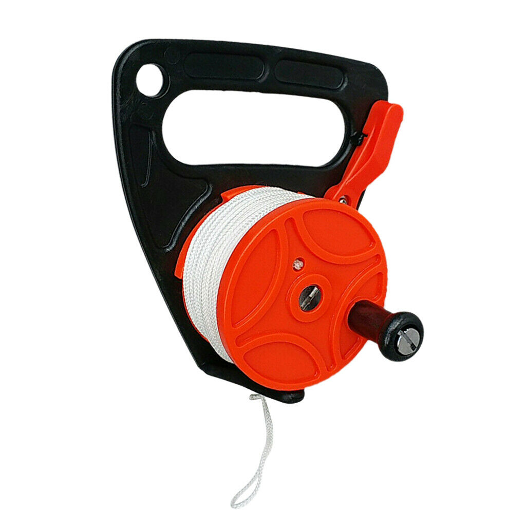 150ft Finger Spool Scuba Wreck Dive SMB Reel with Handle Underwater Drifting