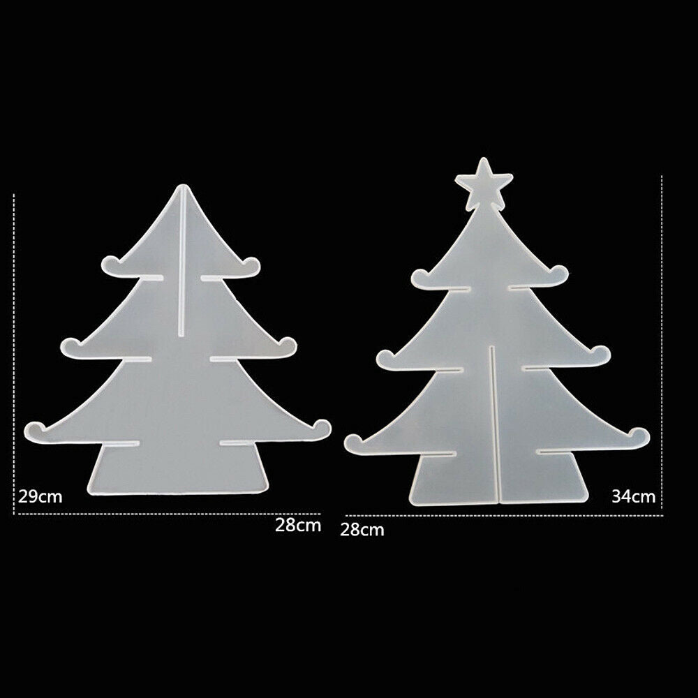 DIY Christmas Tree Storage Holder Silicone Mold Jewelry Organizer Rack Mould Set