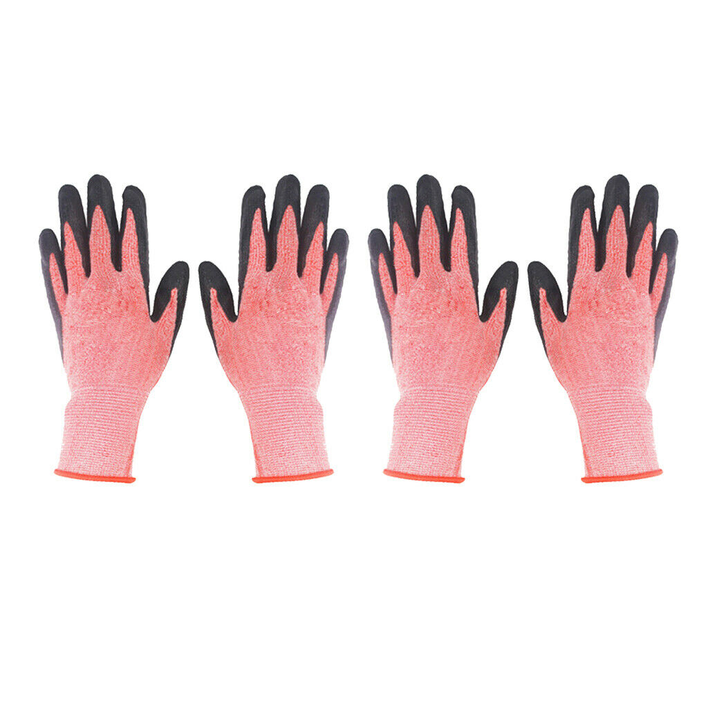 2 Pair Garden Premium Work Gloves - Latex Textured Coated Ideal for Gardening,