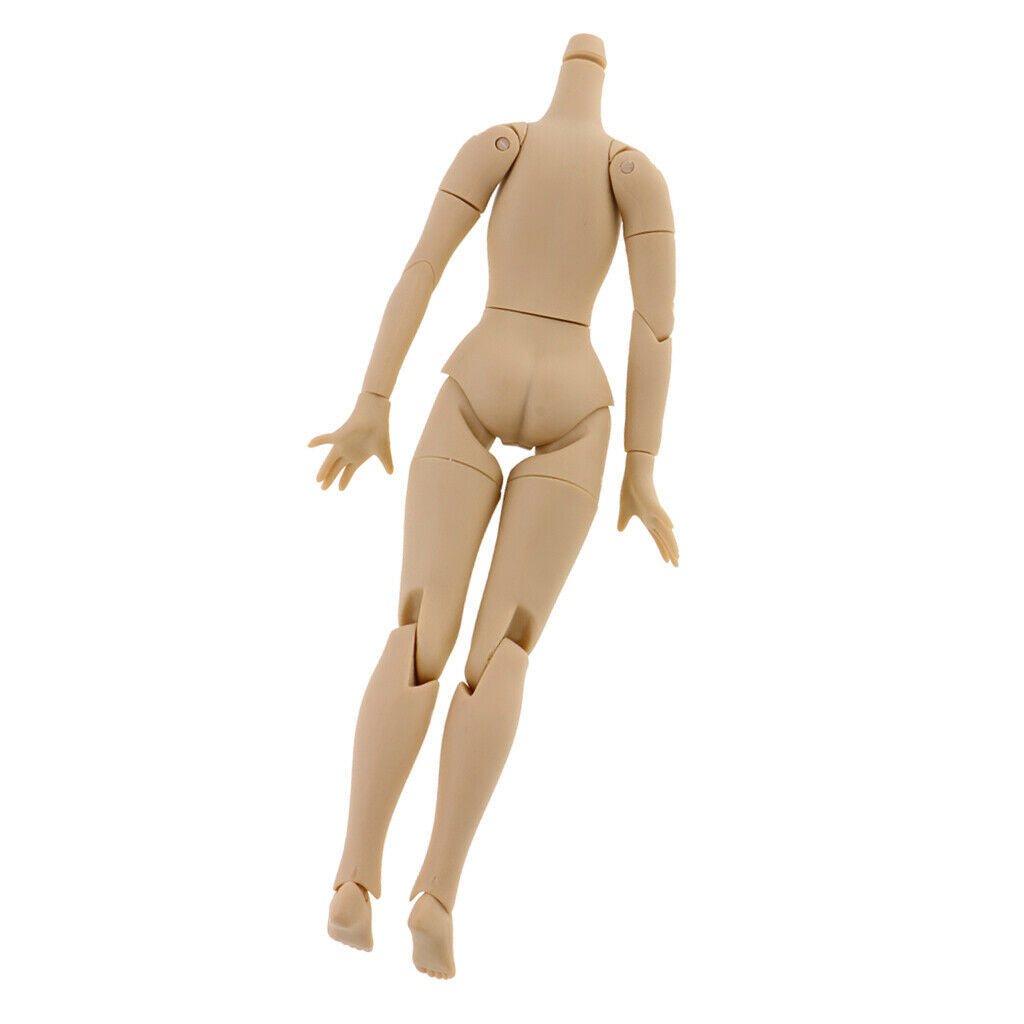 Movable 19 Joints Japanese Skin Nude Body +5 Pairs Hand For 12'' Blythe
