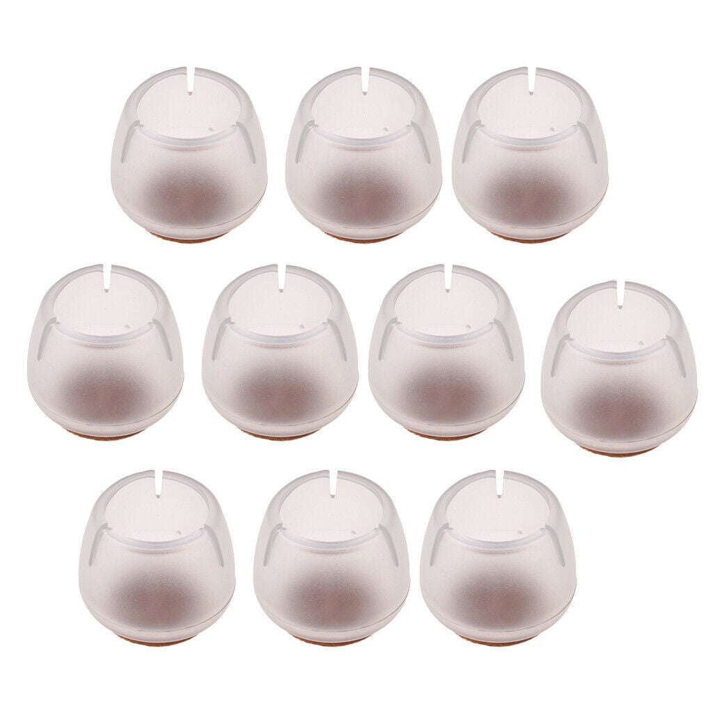 20pcs/Set Non-slip Chair Leg Caps Clear Silicione Furniture Feet Cups Covers