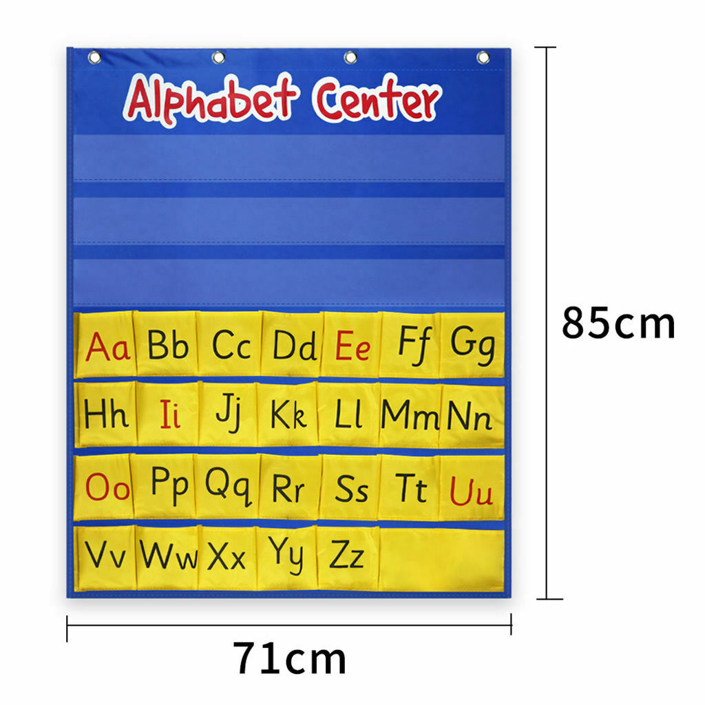 Alphabet Center Pocket Chart ABC Letter Word Recognition for Learning Home