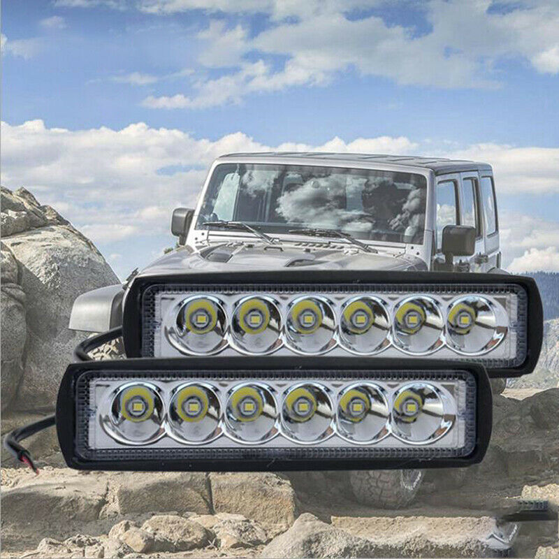 6inch 18W 6LED Work Light Bar Flood Spot Beam Offroad Car SUV Driving Work LA Rf