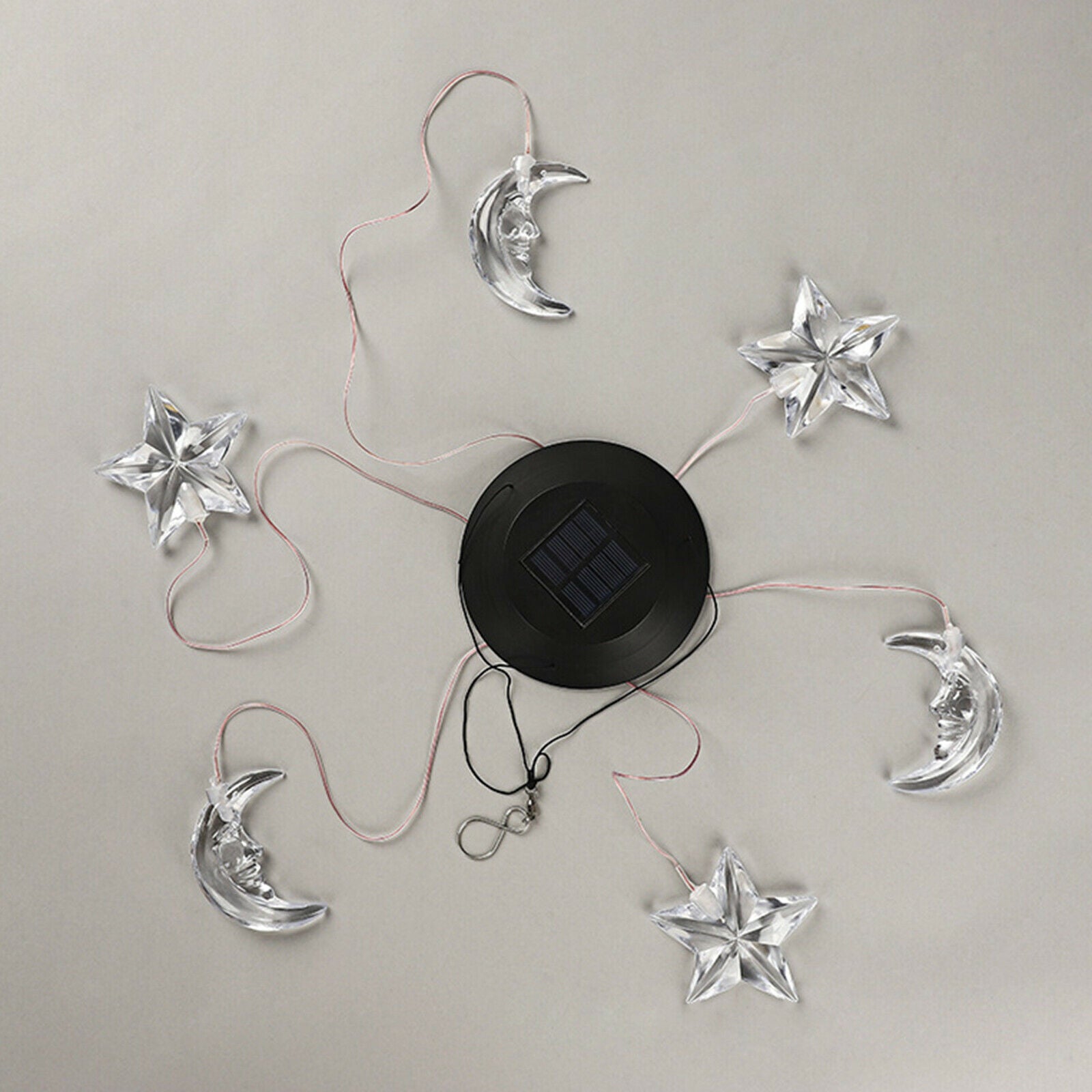 LED Moon & Star Solar Wind Chimes Light Memorial for Garden Patio Party Home