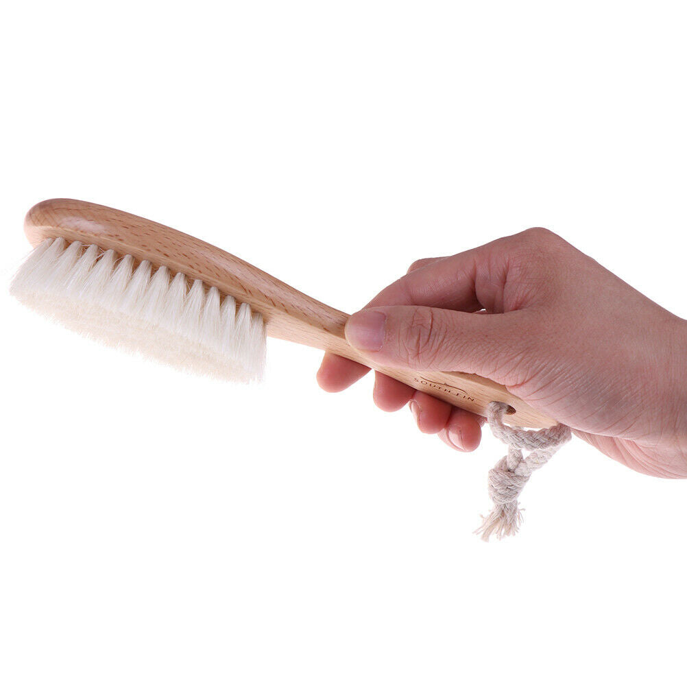 Wooden Handle Brush Baby Hairbrush Newborn Hair Brush Infant Comb Head Massag Fx
