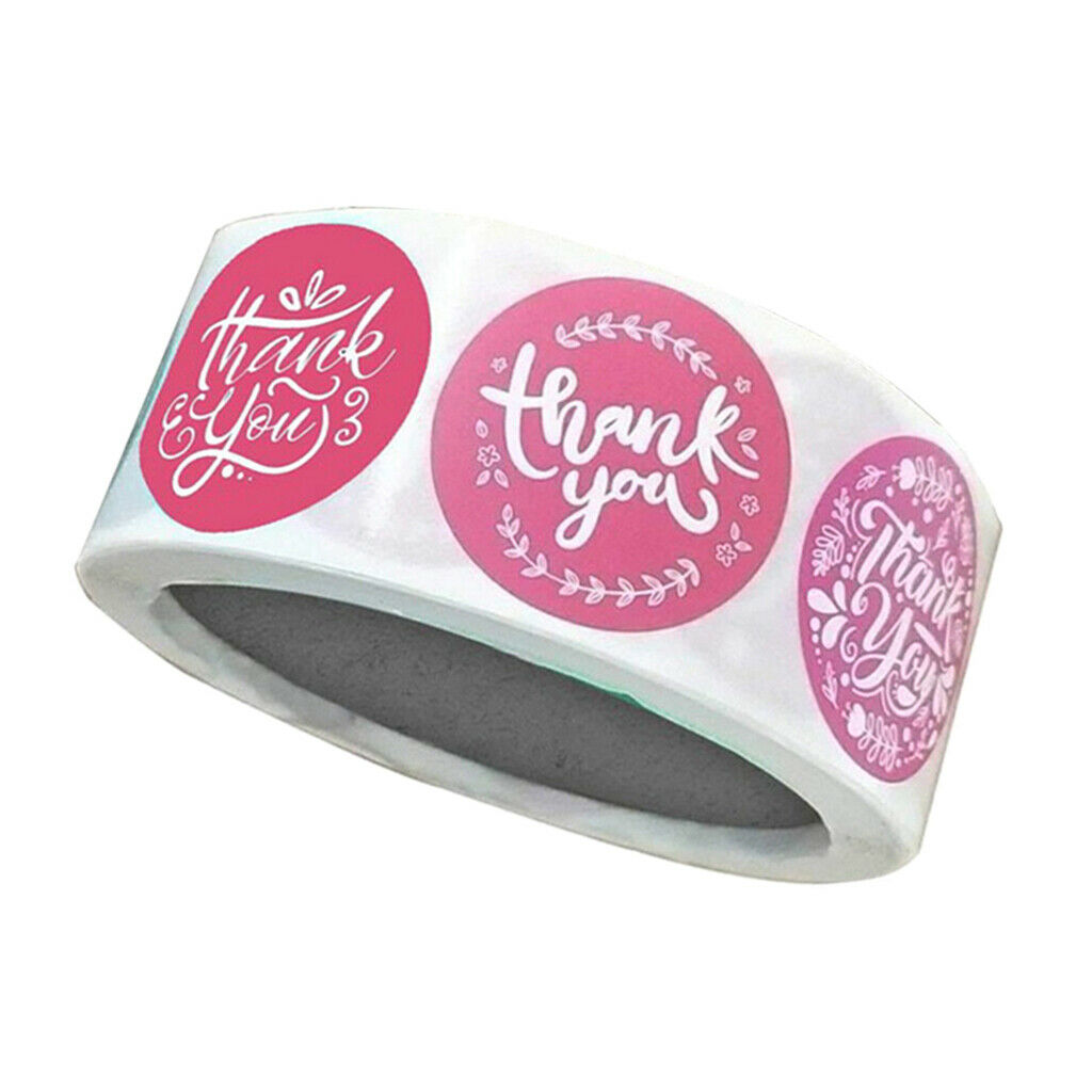 500x Per Roll Colorful Thank You Sealing Stickers Round Labels DIY Craft 1"