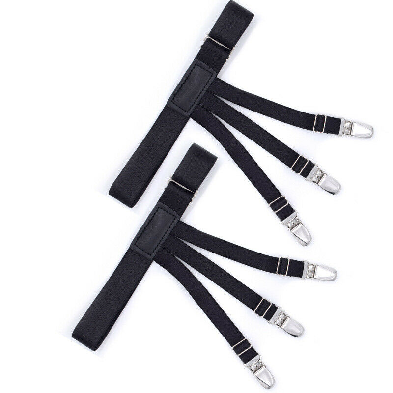 Men Shirt Stays Holders Adjustable Elastic Suspenders Suit Brace Garter Belt New