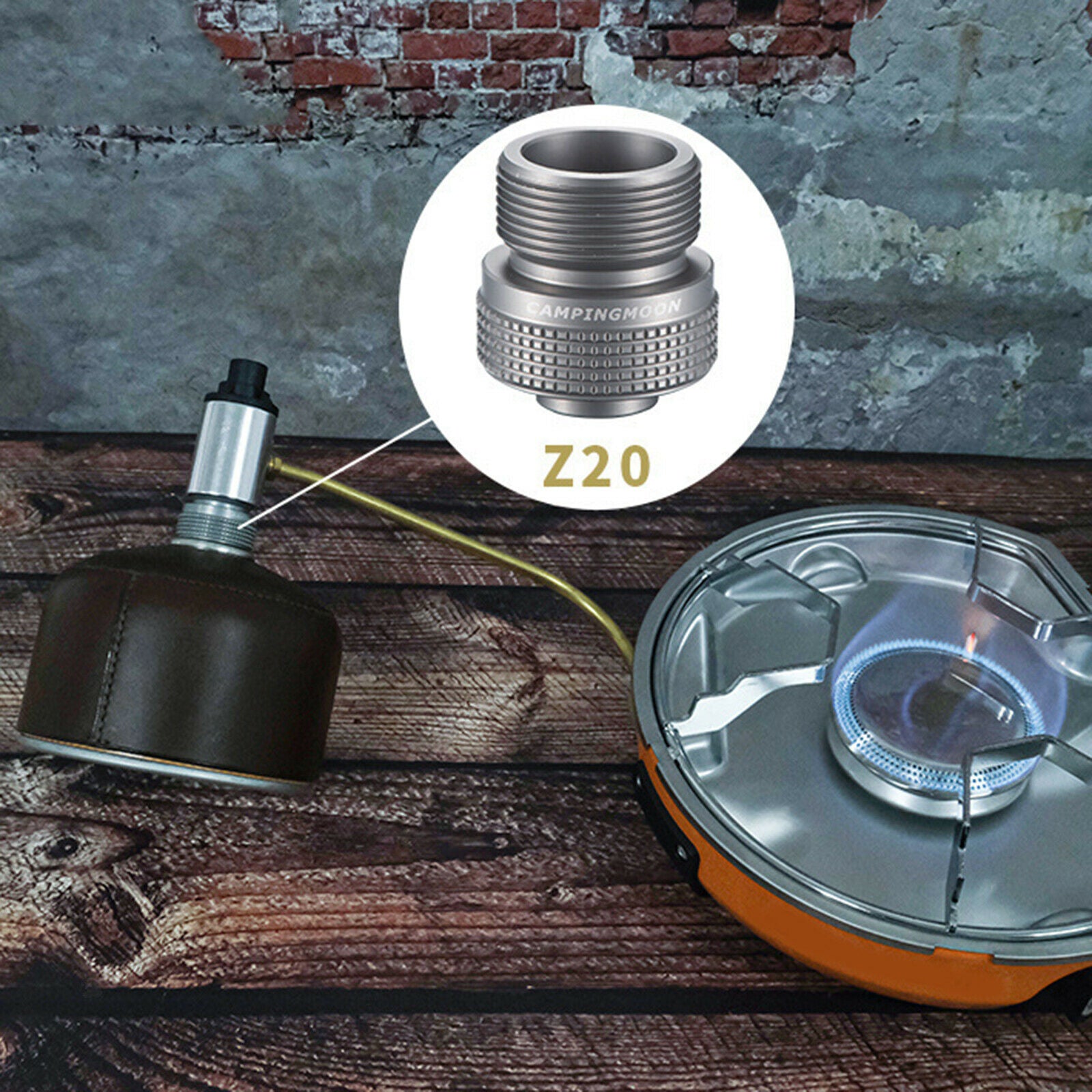 Outdoor Stove Adapter Propane Gas Tank Converter Burner Connector Picnic BBQ